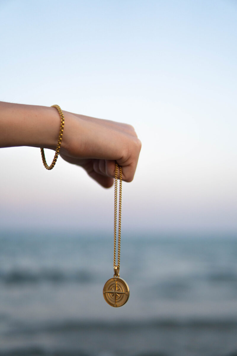 GOLD COMPASS NECKLACE