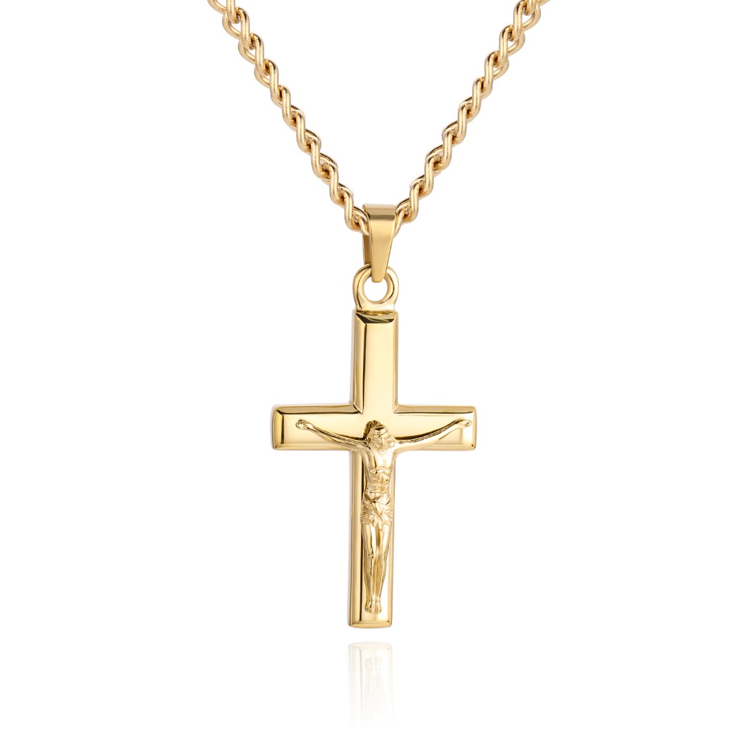 Men's Crucifix Necklace | Gold | Alfred & Co. Jewellery | London