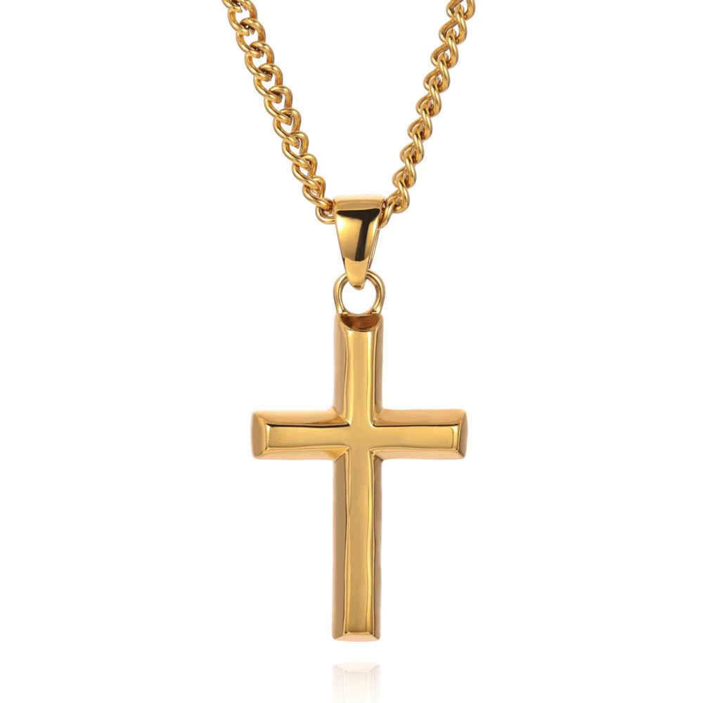 Gold Cross Necklace | 20-22 Inches | Alfred & Co. London