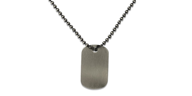 Silver Dog Tag Necklace