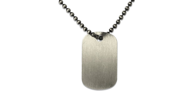 Silver Dog Tag Necklace