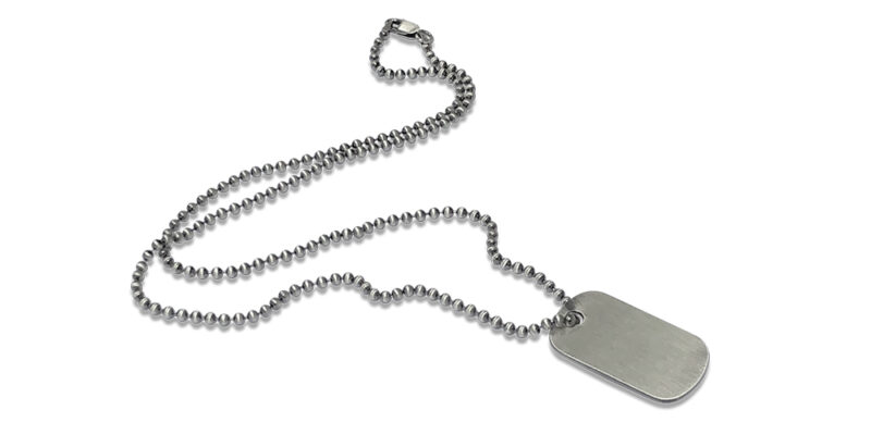 Silver Dog Tag Necklace