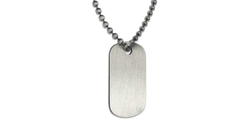 Silver Dog Tag Necklace