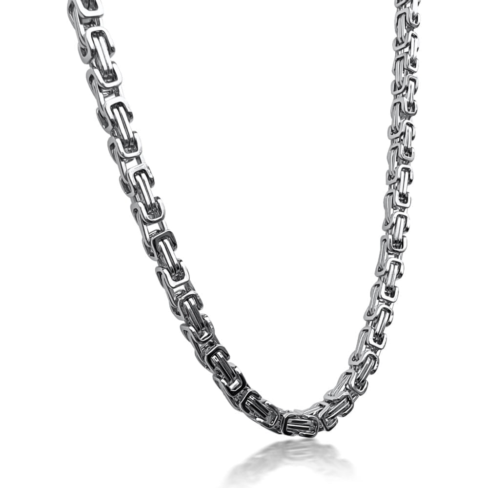 Silver Byzantine Chain | 5mm Width | 20 Inches