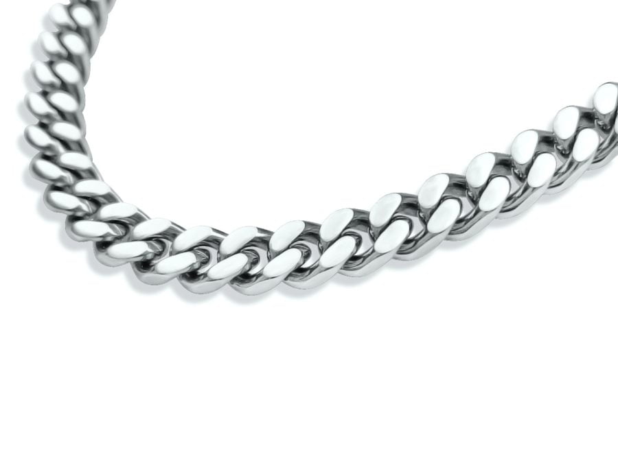 Mens Silver Chain Necklace | 7mm Width | Select 16 to 24 Inches