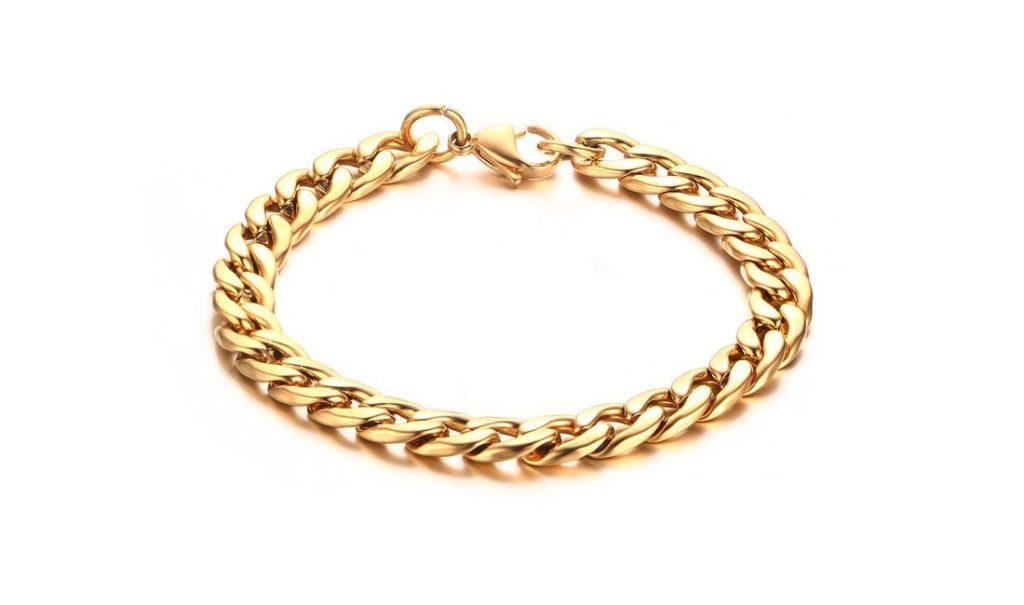 Mens Gold Cuban Bracelet | 7mm Width | Alfred & Co. London