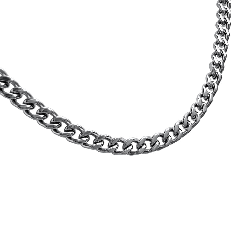 Mens Thin Silver Curb Chain 20 Inches 4mm Width   IMG 2104  1024x1024 