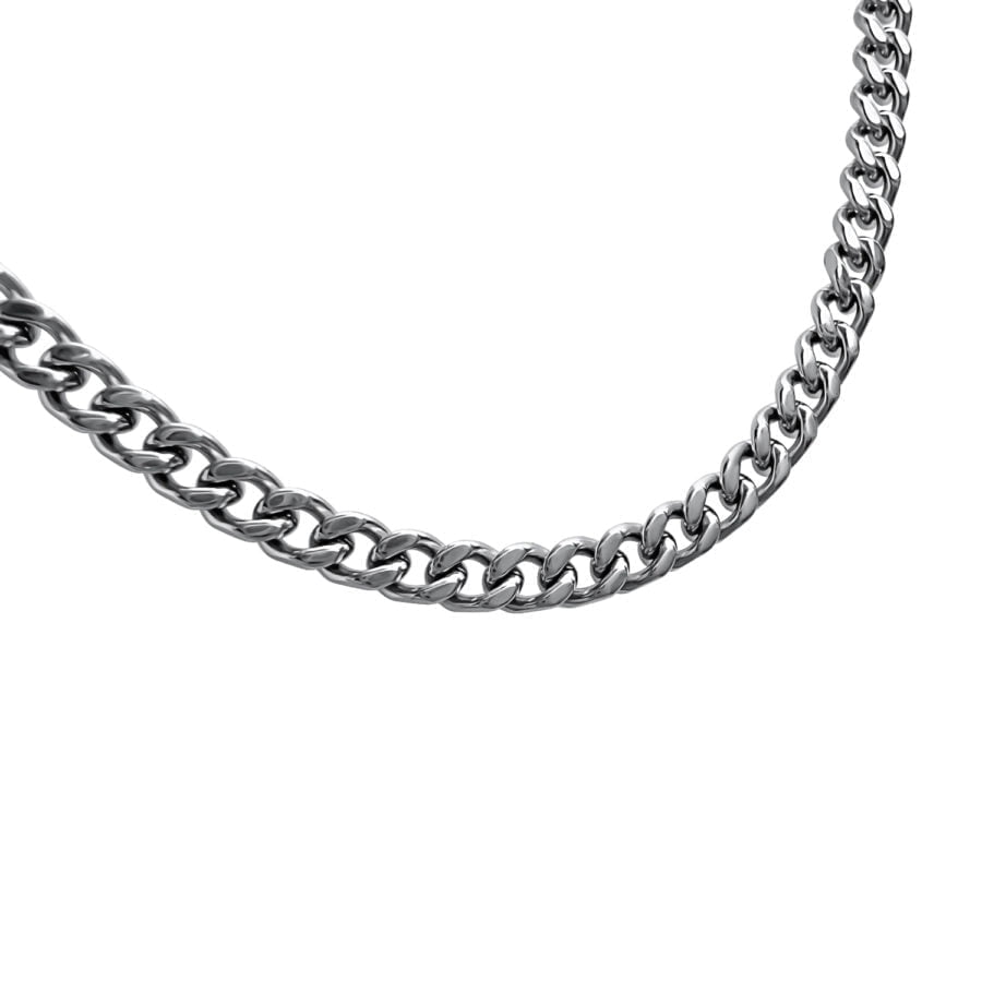Mens Thin Silver Curb Chain | 20 Inches | 4mm Width