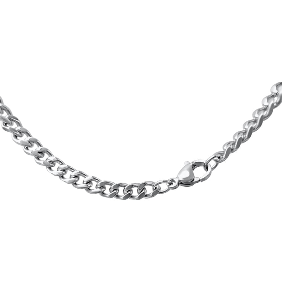 Mens Thin Silver Curb Chain | 20 Inches | 4mm Width