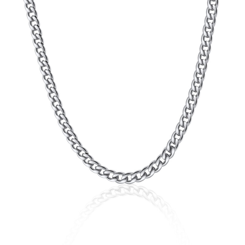 Mens Silver Cuban Chain 7mm