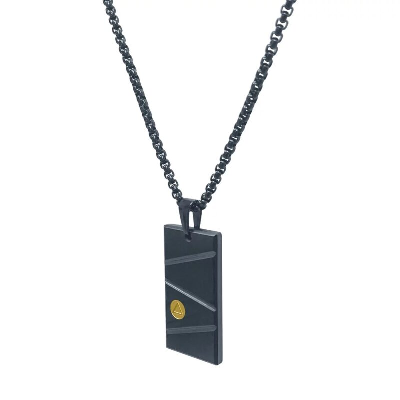 Black & Gold Prizm© Pendant Necklace | Mens Pendant Necklace - Image 6