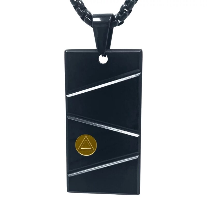 Black & Gold Prizm© Pendant Necklace | Mens Pendant Necklace - Image 5