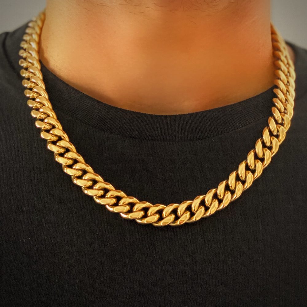 Gold Cuban Chain | 12mm Width | Alfred & Co. London