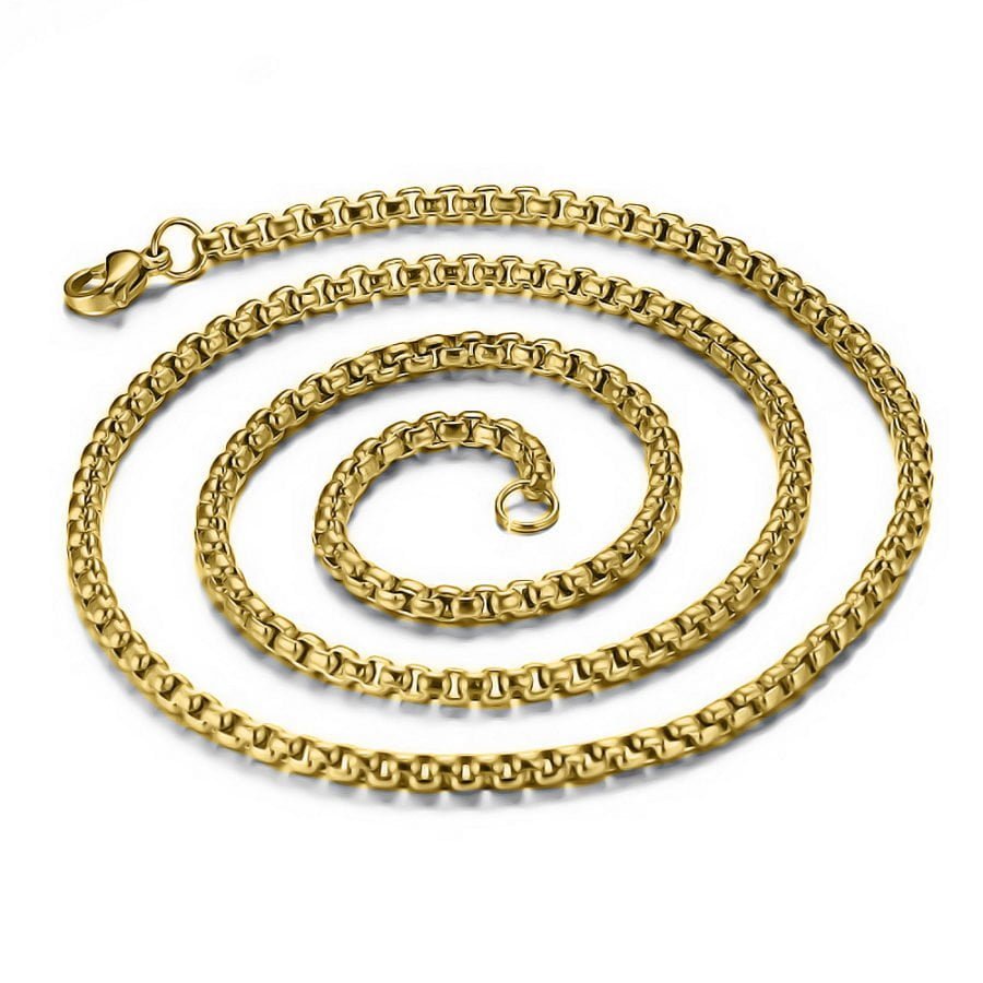 Gold Box Chain | 4mm Width | Alfred & Co. London