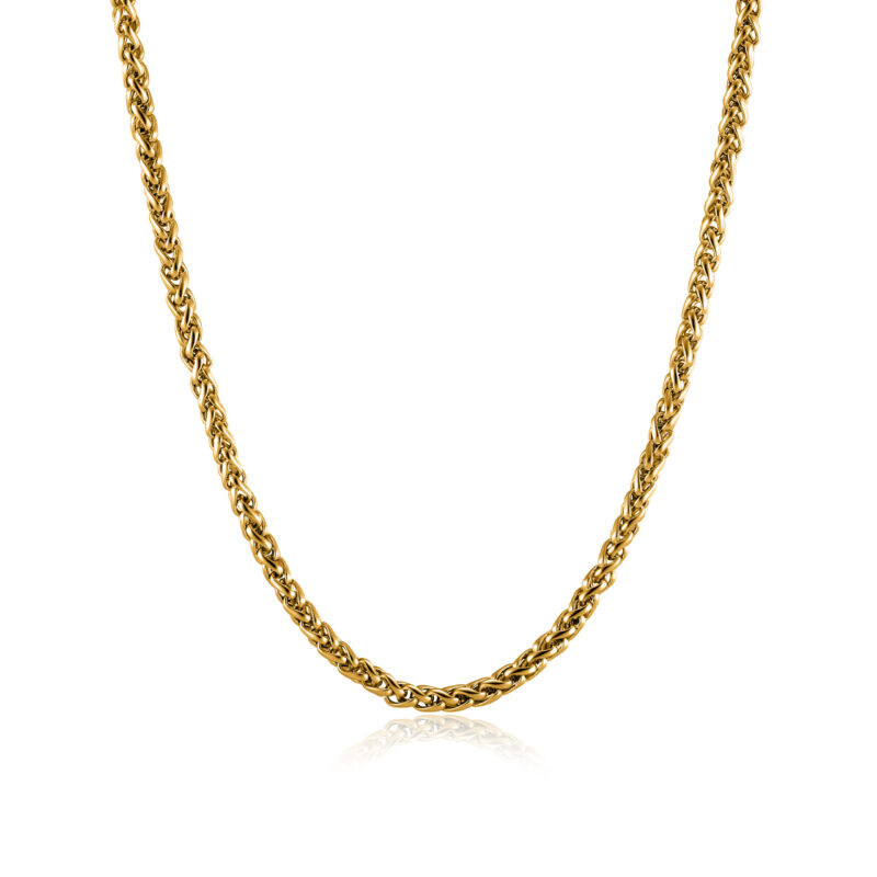 Gold Wheat Chain Necklace