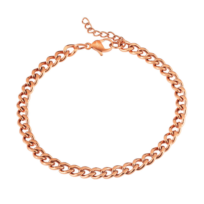 ROSE GOLD CURB BRACELET