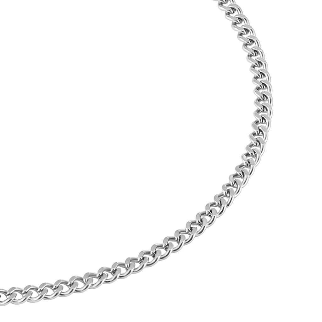 Mens Thin Silver Curb Bracelet | 2mm Width | 7.75 Inch - 8.75 Inch