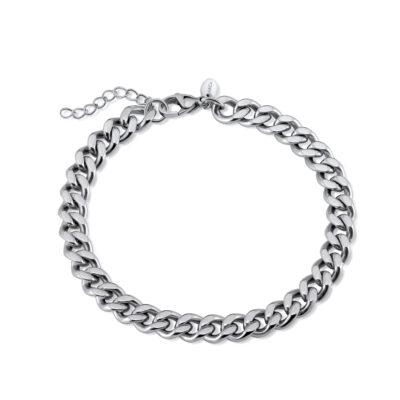 Mens Silver Curb Chain | 10mm Width | Alfred & Co. London