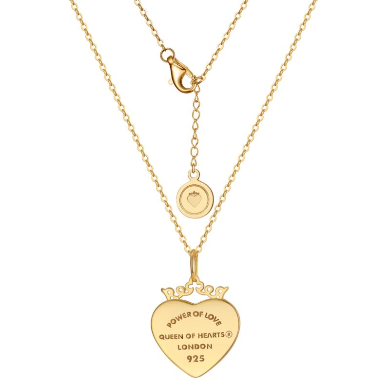 Crowned Heart "Power of Love" Pendant Necklace | Gold - Image 2