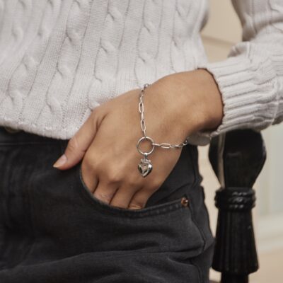 Silver Heart Bracelet