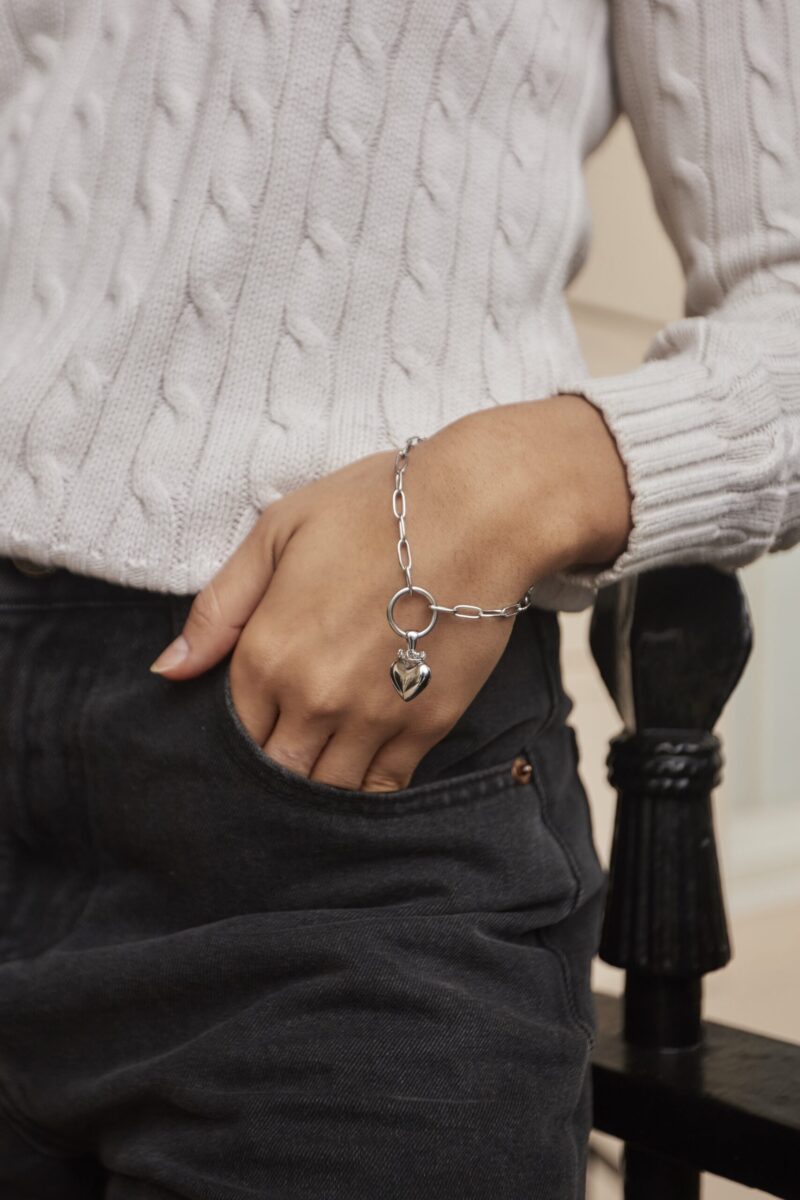 Silver Heart Bracelet