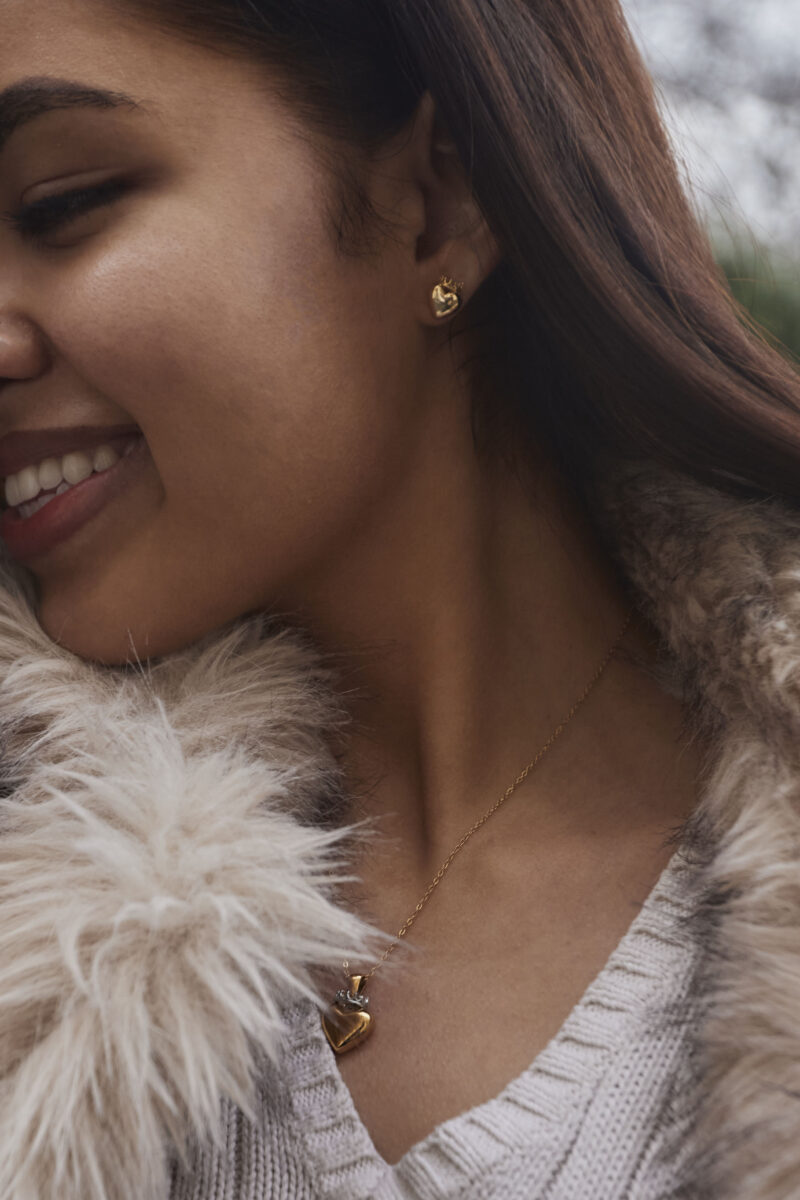 Gold & Silver Heart Necklace