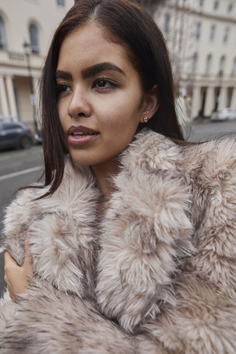 Rose Gold Heart Earrings Drop